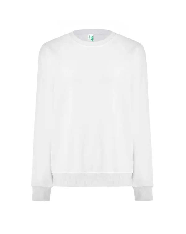 Sudadera sin gorro lisa blanca