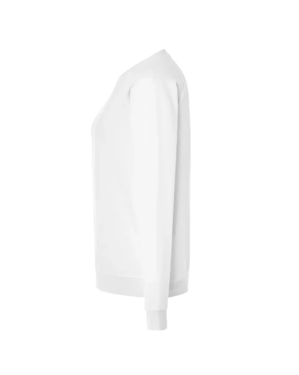 Sudadera sin gorro lisa blanca de lado
